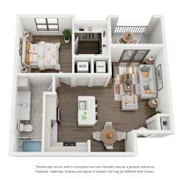 1 bed, 1 bath, 750 sqft, $1,439