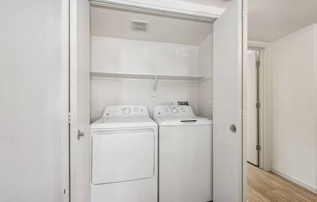 our apartments have a washer and dryer laundry room