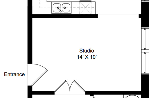 Studio, 1 bath, 300 sqft, $1,495, Unit 644-408