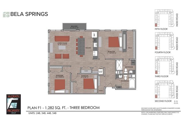 3 beds, 2 baths, 1,282 sqft, $2,695, Unit 248