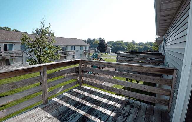 a view of the back of the house from the deck