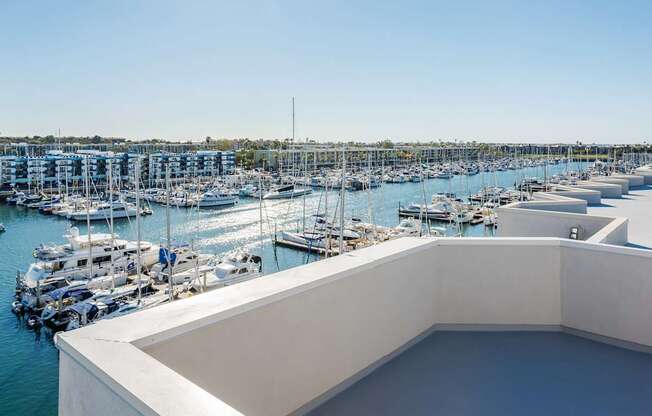 A marina with boats docked in the water at Esprit Marina del Rey, 90292