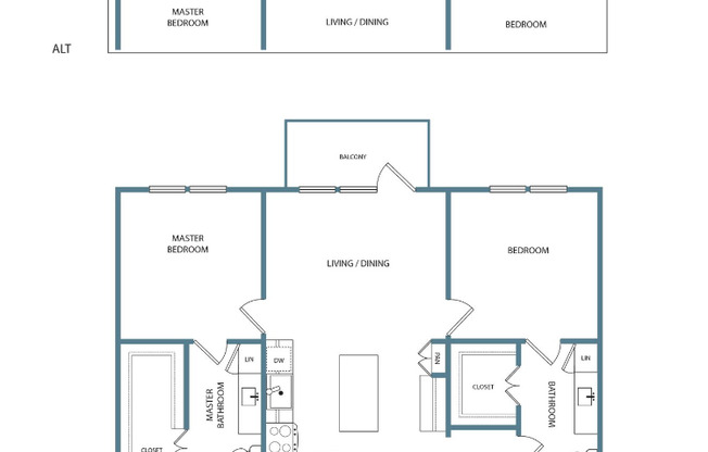 2 beds, 2 baths, 1,132 sqft, $1,660