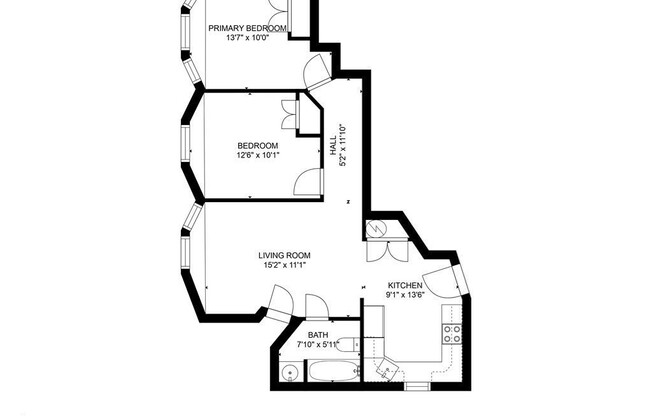 2 beds, 1 bath, 1,100 sqft, $2,300, Unit 2