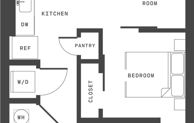 Studio, 1 bath, 598 sqft, $2,595, Unit 4222