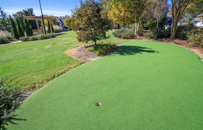 Outdoor activity area with mini golf and others