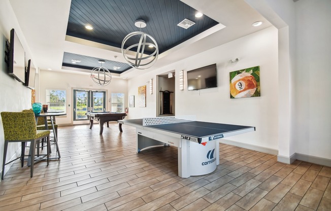 Ping Pong table in the clubroom