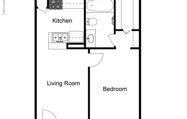 1 bed, 1 bath, 486 sqft, $1,050