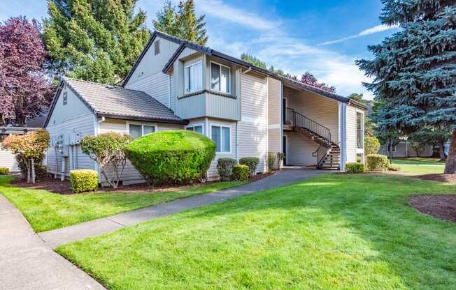 Sir Charles Court two story building entry, Beaverton, OR, 97006