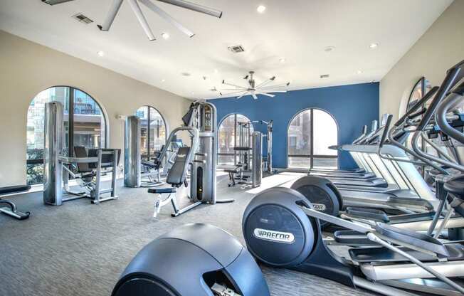 the property also has a fitness center with treadmills and elliptical machines.