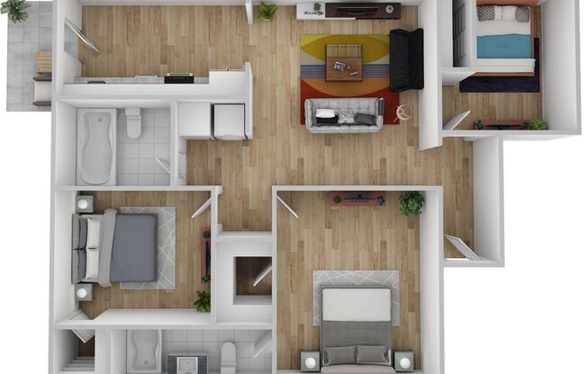 3 beds, 2 baths, 1,250 sqft, $1,995, Unit 10