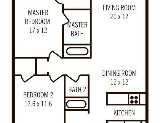 2 beds, 2 baths, 1,100 sqft, $1,275, Unit 3610