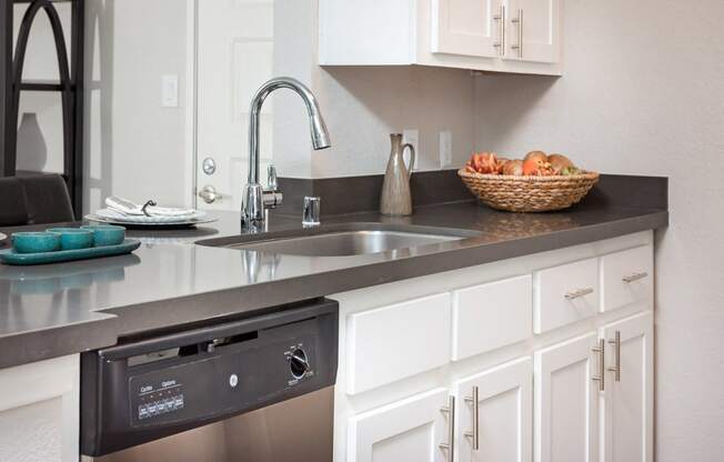 Kitchen with stainless steel appliances