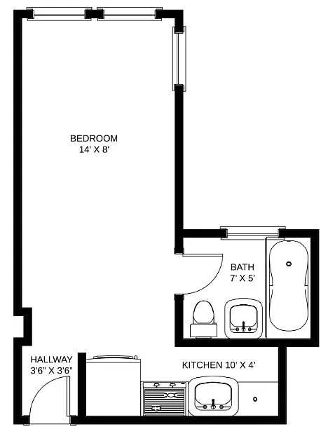 Studio, $2,250, Unit 5B