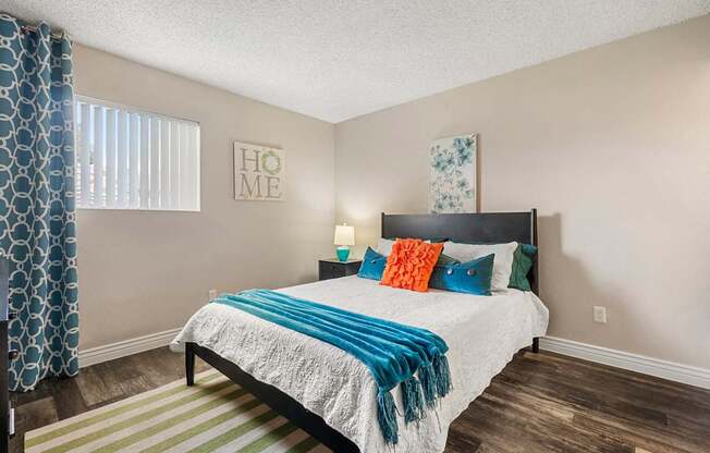 One Bedroom bedroom at Villa Toscana Apartments in Phoenix Arizona