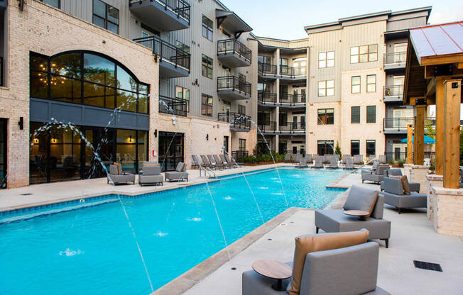 Sparkling Pool  at One Riverside Apartments, Tennessee