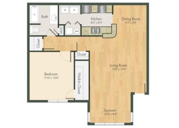 1 bed, 1 bath, 908 sqft, $1,320