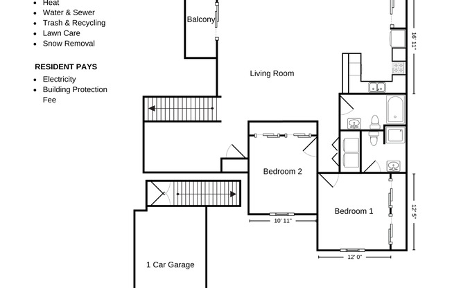 2 beds, 2 baths, 1,423 sqft, $1,640, Unit RT 5809
