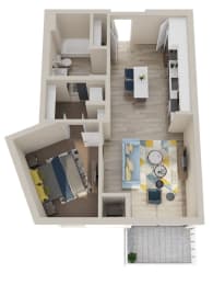 1 bed, 1 bath, 660 sqft, $1,513