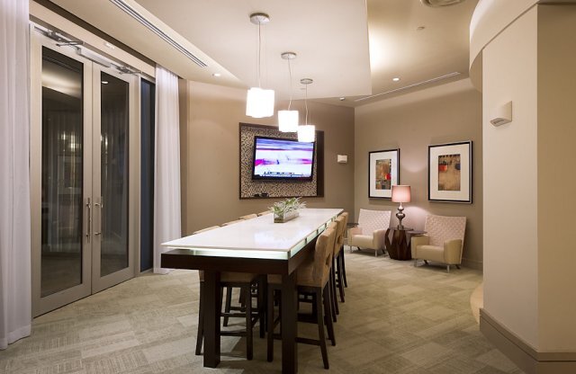 Residential lounge with HDTV at Hanover Rice Village