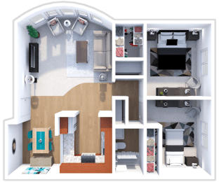 2 beds, 1 bath, 957 sqft, $1,462
