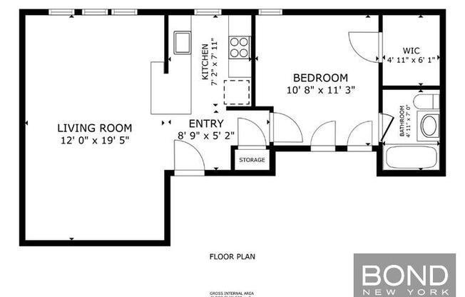 1 bed, 1 bath, $2,495, Unit 2F