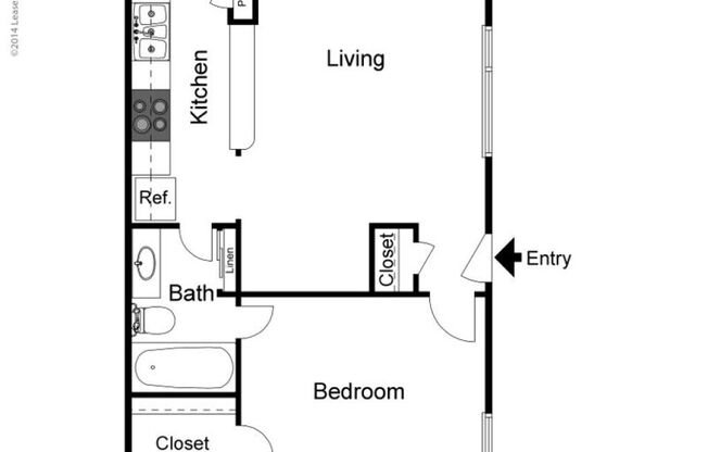 1 bed, 1 bath, 629 sqft, $1,015