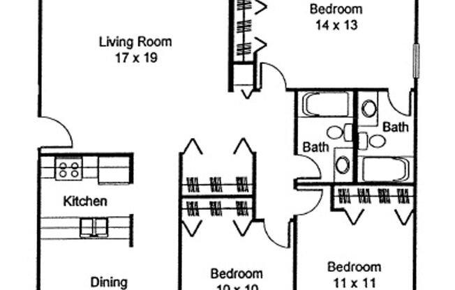 3 beds, 2 baths, 1,224 sqft, $1,895, Unit 207-103