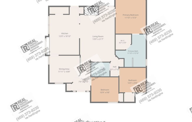 3 beds, 2 baths, 1,537 sqft, $2,145