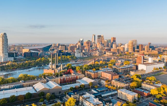 Stone Arch Minneapolis Aerial View