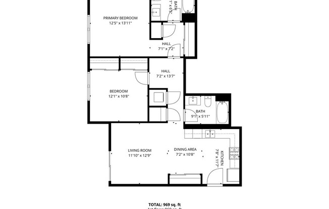 2 beds, 2 baths, 1,267 sqft, $2,619, Unit 310