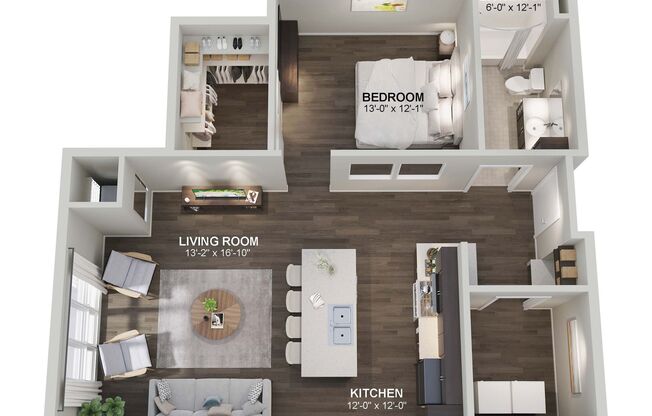 Studio, 1 bath, 858 sqft, $1,195, Unit Bldg 5 Apt 5318