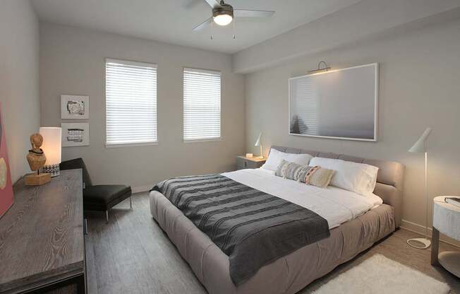 Main bedrooms accommodate king size furniture