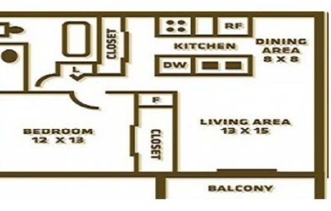 1 bed, 1 bath, 575 sqft, $519