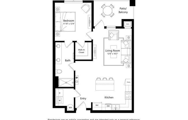 1 bed, 1 bath, 771 sqft, $2,050, Unit 4107