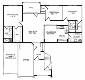 3 beds, 2 baths, 1,418 sqft, $2,075