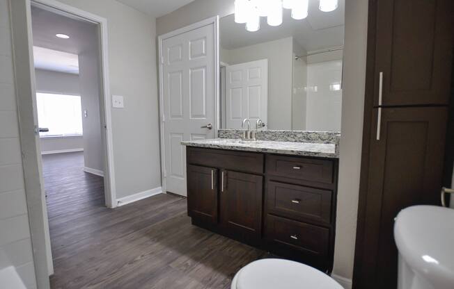 Beautiful upgraded bathroom at The Legends at Eagle Mountain Lake, Texas, 76179