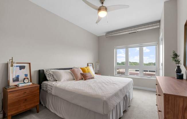 Bedroom with High Ceilings