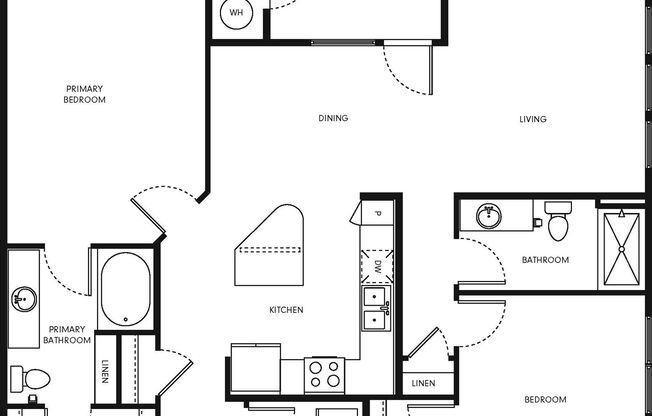 2 beds, 2 baths, 1,224 sqft, $1,879, Unit 148