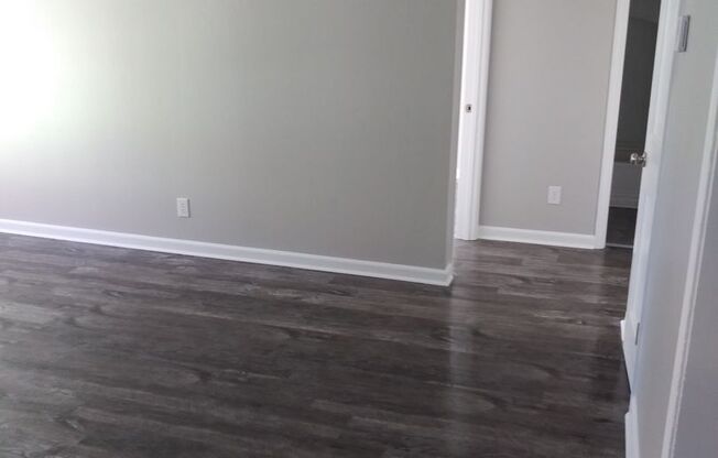 3br 1.5 bath, NEWLY RENOVATED! Garage, fenced back yard, plank flooring