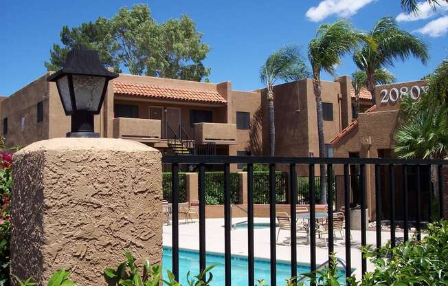 Gated pool at La Lomita Apartments in Tucson Arizona