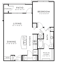 1 bed, 1 bath, 816 sqft, $1,528