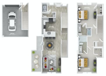 2 beds, 2.5 baths, 1,505 sqft, $2,990