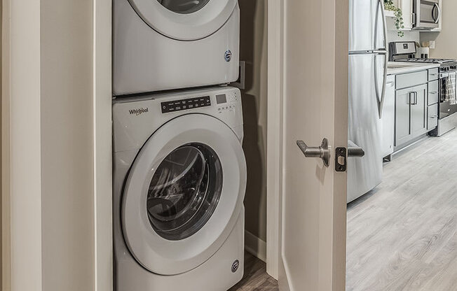 The Asher apartments in unit washer and dryer