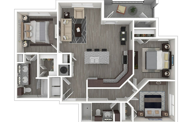 3 beds, 2 baths, 1,160 sqft, $1,286