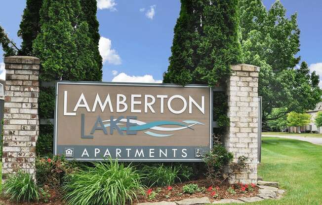 sign outside lamberton lake 1 and 2 bedroom apartments in grand rapids