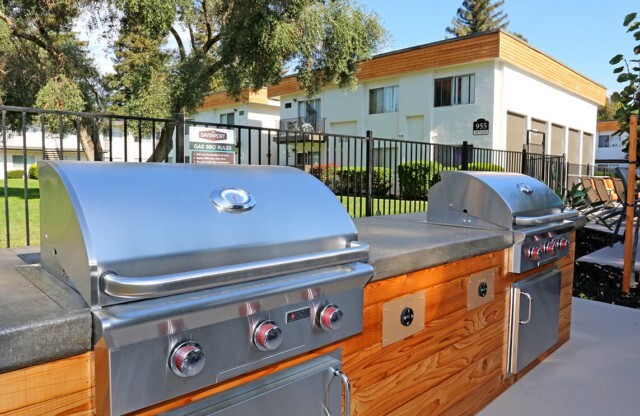 Community BBQ Grills at The Davenport; Sacramento Apartments For Rent