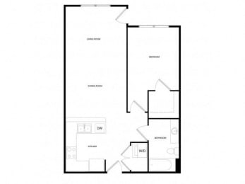 1 bed, 1 bath, 640 sqft, $1,375