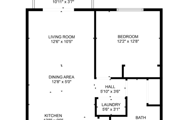 1 bed, 1 bath, 635 sqft, $895, Unit 810-203