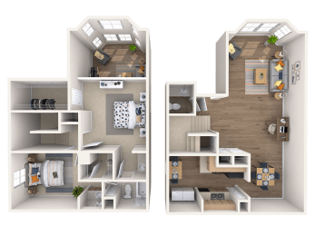 2 beds, 1.5 baths, 1,296 sqft, $1,060